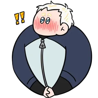 ‼️ anime, cartoon, blushing, cute, excited telegram sticker