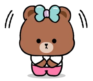 ⭐ 곰, 만화, 귀여운, 동물, 스티커 telegram sticker