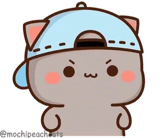 🤨 gato, lindo, sticker, animal, dibujo animado, personaje, kawaii telegram sticker