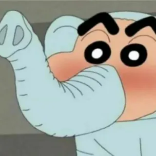 ☄ Shinchan Dessin animé, Personnage, Anime, Éléphant, Shin-chan whatsapp sticker