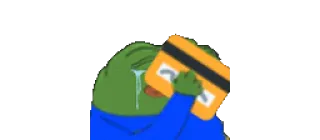💳 Pepe the Frog pepe, rana, piangere, carta di credito, triste, feelsbadman telegram sticker