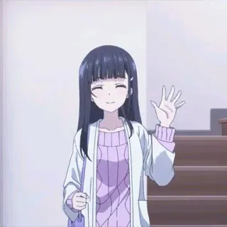 🍬 アニメ, 女性, 波, 女の子, 漫画 telegram sticker