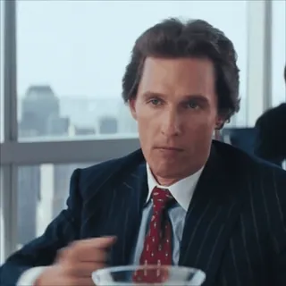 🕺 Matthew McConaughey The Wolf of Wall Street 매튜 맥커너히, 배우, 영화, 금융, 사업 whatsapp sticker