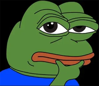 🤔 Pepe the Frog Meme, Pepe la rana, Meme de internet, Rana triste, Pensando telegram sticker