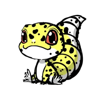😏 Eidechse, Gecko, Tier, Haustier, Cartoon telegram sticker