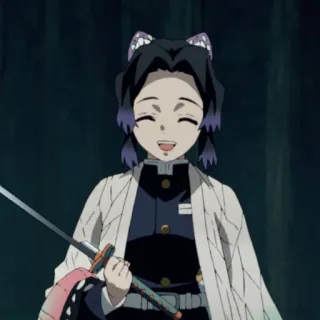 🦋 Shinobu Kocho Demon Slayer Anime, Demon Slayer, Shinobu Kocho, Personnage, Épée, Souriant telegram sticker