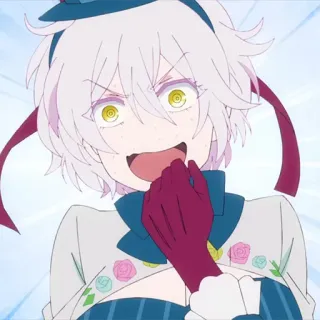 🩸 anime, character, scared, cartoon, female whatsapp sticker