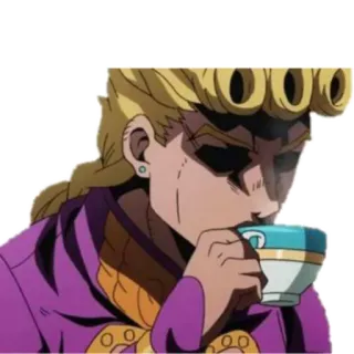 ☕️ Giorno Giovanna JoJo's Bizarre Adventure Anime, Manga, Tè, Bere, JJBA, Giorno telegram sticker