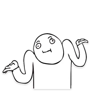 🤷‍♂️ ยักไหล่, มีม, สีหน้า, สงสัย, ไม่แน่ใจ, ตั้งคำถาม, เฉยเมย telegram sticker