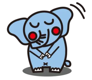 😞 Cartoon, Elefant, Süß, Tier, Sticker telegram sticker