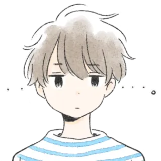 😐 애니메이션, 만화, 소년, 인물사진, 일러스트 telegram sticker