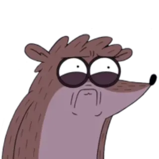 😭 Rigby Regular Show kreskówka, śmieszne, Rigby, Zwyczajny serial, postać telegram sticker
