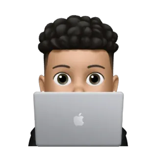 😁 эмодзи, компьютер, ноутбук, работа, печатание, apple whatsapp sticker