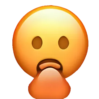 🥑 Emoji, malato, vomito, vomitare, nausea, arancione, faccia telegram sticker