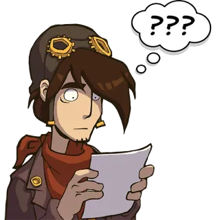 🤷‍♂️ ??? question, thinking, confusion, steampunk, cartoon telegram sticker