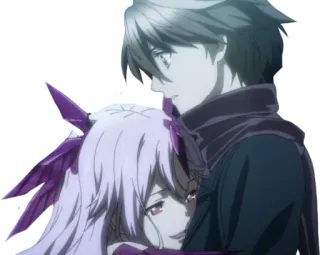 🦚 Anime, Pasangan, Peluk, Rangkulan, Cinta, Kasih sayang telegram sticker