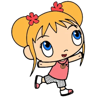 🚶 Dibujo animado, Chica, Anime, Personaje, Rubia, Lindo telegram sticker