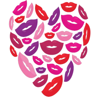 😘 губы, сердце, поцелуй, любовь, день святого валентина, макияж, губная помада telegram sticker