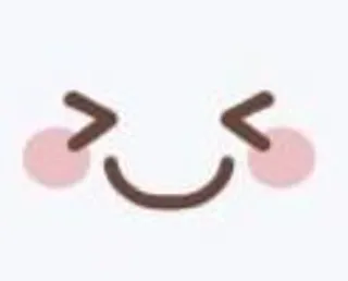 ➰ cute, emoji, kawaii, face, blush, smile telegram sticker