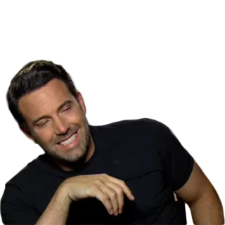 🤗 Ben Affleck ben affleck, ator, celebridade, meme, sorrindo telegram sticker