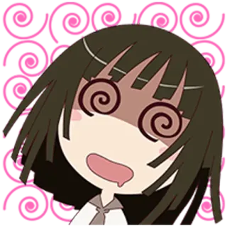 😵 Anime, Manga, Cartoni animati, Stordito, Malato, Mal d'auto, Divertente telegram sticker