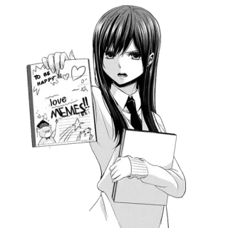 📙 TO BE
HAPPY
love
MEMES!!
(REAL) Anime, Manga, Personnage, Art, Dessin, Carnet, Mèmes whatsapp sticker