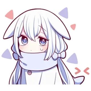 😅 Anime, Kawaii, Lindo, Chica, Chibi, Dibujos animados, Pegatina telegram sticker