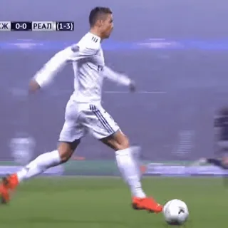 🔵 Cristiano Ronaldo Real Madrid 0:0 PEAS 1-1 whatsapp sticker