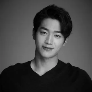 🕸 man, portrait, black and white, headshot, asian, actor, smile telegram sticker