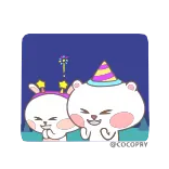 🥳 hoạt hình, động vật, lễ kỷ niệm, tiệc tùng, dễ thương whatsapp sticker