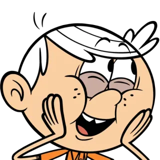 😏 Lincoln Loud The Loud House dessin animé, nickelodeon, personnage, garçon, drôle, excité telegram sticker