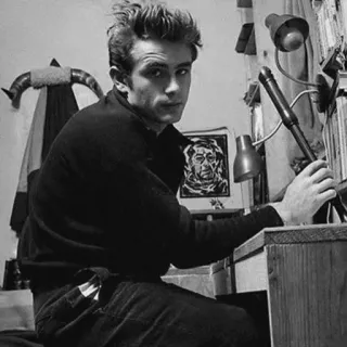 🌛 James Dean джеймс дин, актер, голливуд, классика, икона, портрет telegram sticker