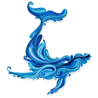 🐳 whale, blue, water, ocean, sea, animal telegram sticker
