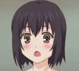 🍑 アニメ, 女の子, 赤面, びっくり telegram sticker