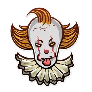 😛 Pennywise It Пеннивайз, Клоун, Ужасы, Оно, Стивен Кинг, Фильм telegram sticker