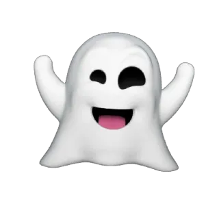 👻 幽灵, 万圣节, 可爱, 恐怖, 卡通, 友善, 微笑 telegram sticker
