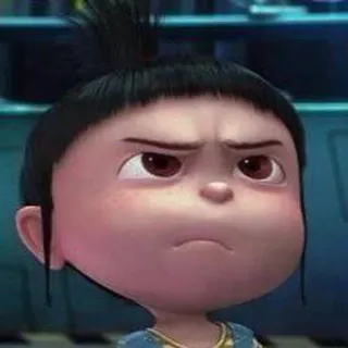 😡 Agnes Despicable Me kartun, animasi, anak, marah, ekspresi telegram sticker