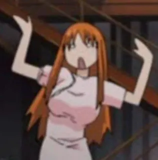 🤯 Anime, Charakter, Lustig, Schockiert, Frau, Überrascht telegram sticker