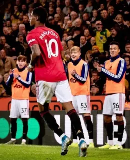 👏 Rashford 10 calcio, calcio, atleta, sport, maglia, Manchester United telegram sticker