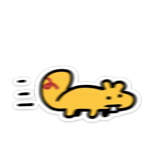 🫨 Eichhörnchen, Cartoon, Tier, laufend, Geschwindigkeit, niedlich telegram sticker