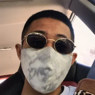 🚬 person, sunglasses, mask, portrait, selfie telegram sticker