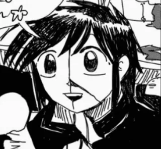 💬 Anime, Manga, Chân dung, Nhân vật, Trắng đen telegram sticker