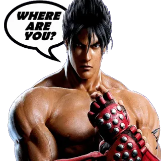 👱 Jin Kazama Tekken WHERE ARE YOU? Video game, Game fighting, Jin Kazama, Tekken, Karakter, Berotot telegram sticker