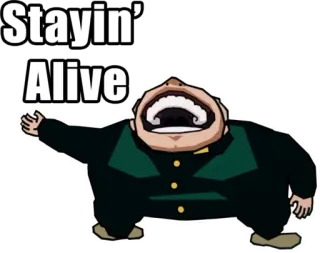 🎶 Stayin' Alive staying, alive, music, song, dancing whatsapp sticker
