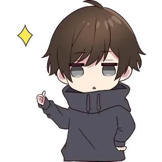 👍 Chibi, Chico, Anime, Dibujos animados, Lindo, Kawaii telegram sticker