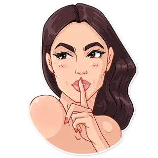🤐 mulher, psiu, silêncio, segredo, dedo nos lábios, quieto telegram sticker