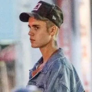 😒 Justin Bieber 歌手, 有名人, ポップスター, ファッション, ポートレート telegram sticker