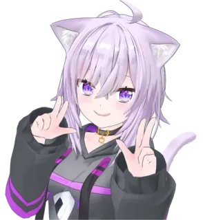 😍 anime, catgirl, vtuber, girl, character, cute telegram sticker
