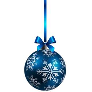 🎅 オーナメント, クリスマス, 雪の結晶, 青, ホリデー, デコレーション telegram sticker