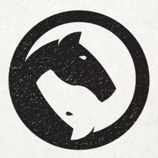 ☯ horse, soldier, logo, symbol, military, equestrian telegram sticker